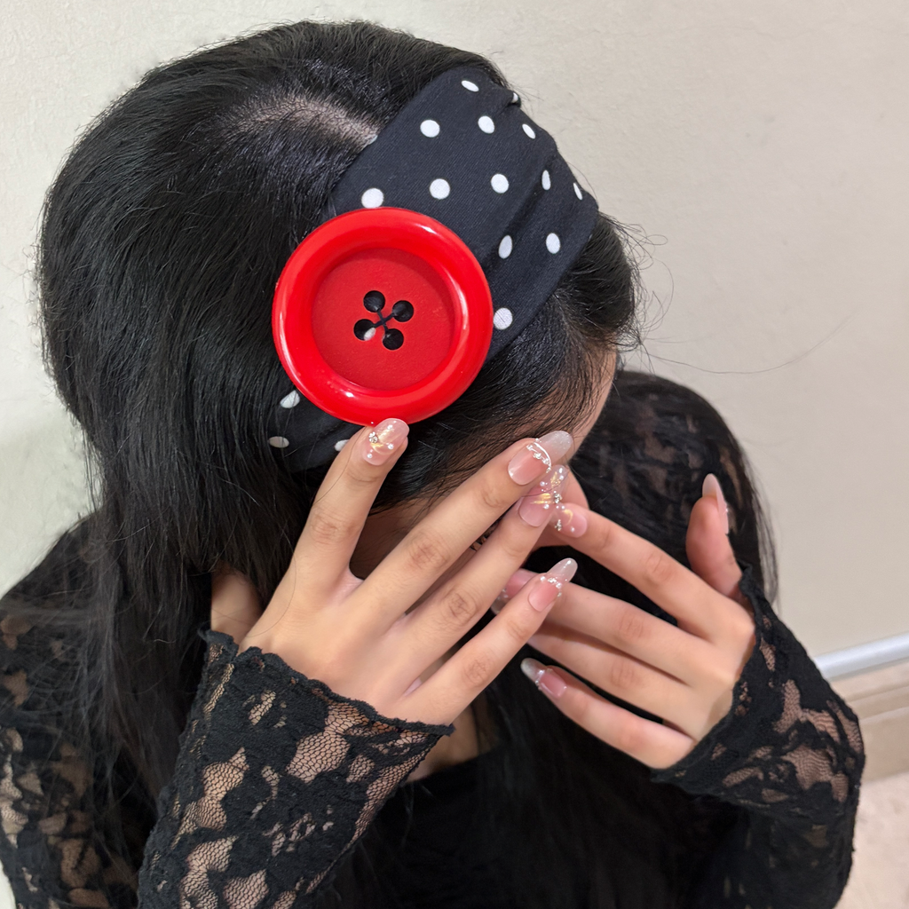 Button Pop Polka Dot Headband