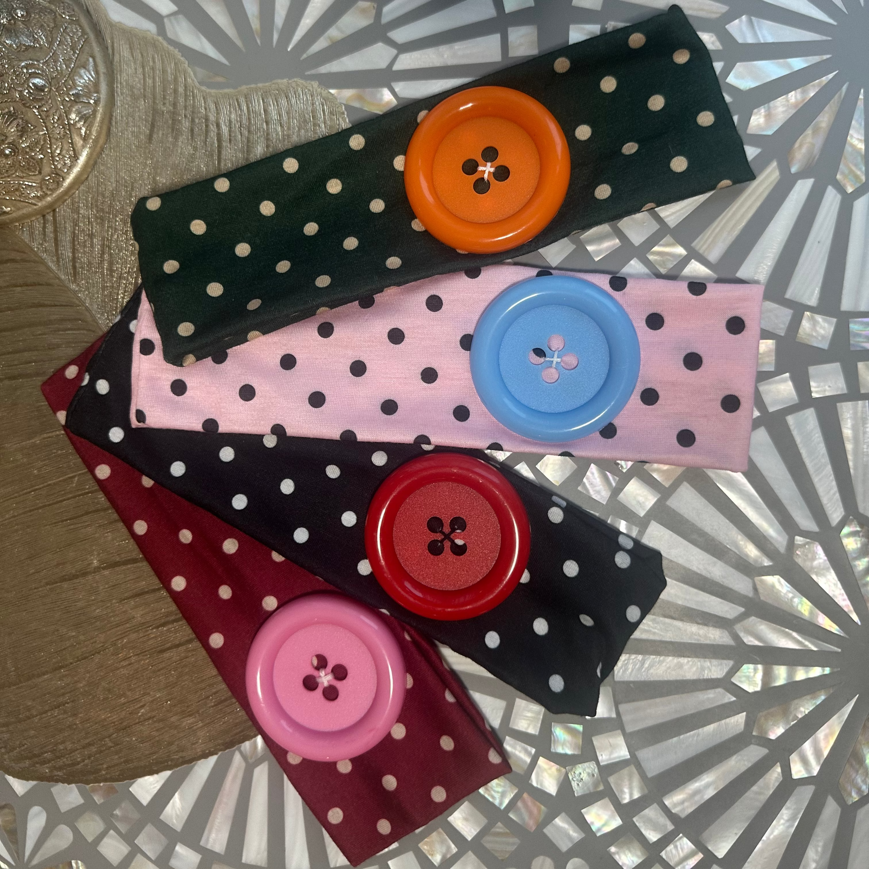 Button Pop Polka Dot Headband